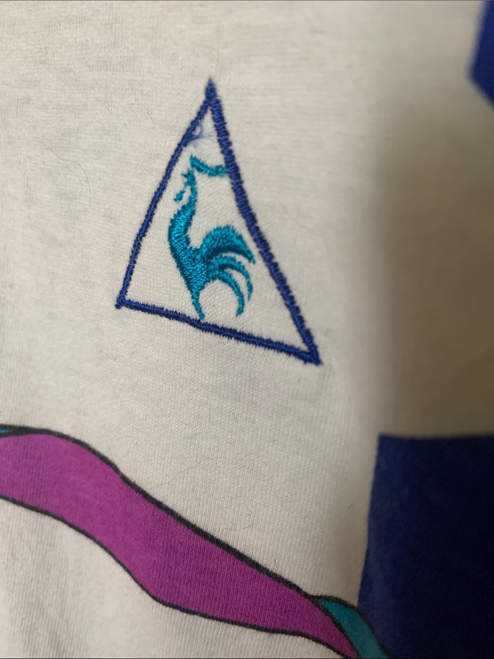 ☁️ Vintage Abstract Le Coq Sportif Polo ☁️ - Picture 4 of 7
